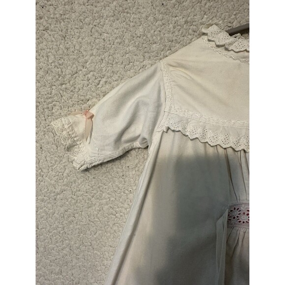 Stunning Antique Baby~Dress~Gown Christening Baptism Flower Girl Embroidery Lace - Picture 4 of 13